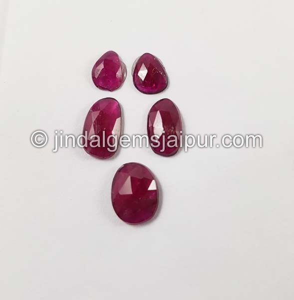 Rubellite Rose Cut Slices